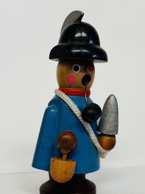 Vintage German Wooden Incense Smoker Figurine 10cm used