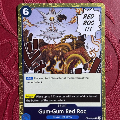 One Piece TCG Gum-Gum Red Roc card like new