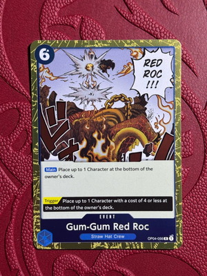 One Piece TCG Gum-Gum Red Roc card like new