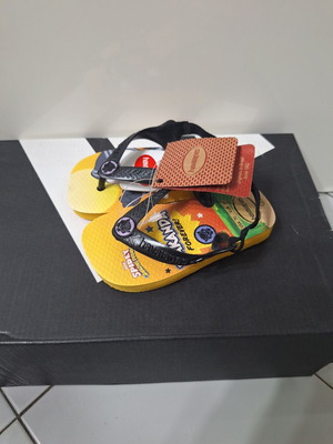 Havaianas παιδικές παντόφλες Wakanda Forever καινούργιες, νούμερο 21, πολύχρωμες