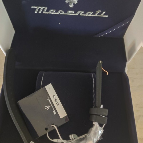 Maserati watch new, black gold rose color