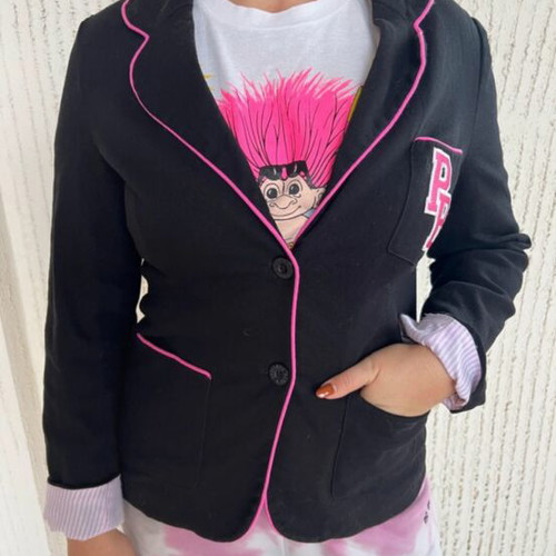 Paul’s Boutique college blazer 100% cotton, black