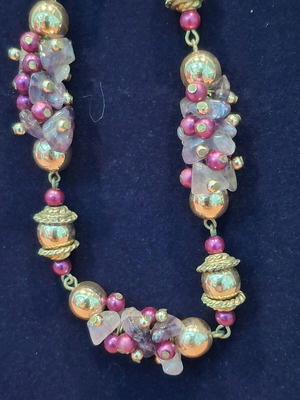 Κολιέ με ημιπολύτιμες πέτρες σαν καινούργιο