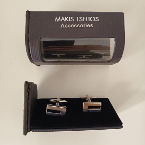 Makis Tselios silver men's cufflinks like new