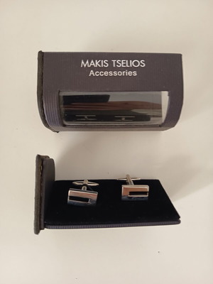 Makis Tselios silver men's cufflinks like new