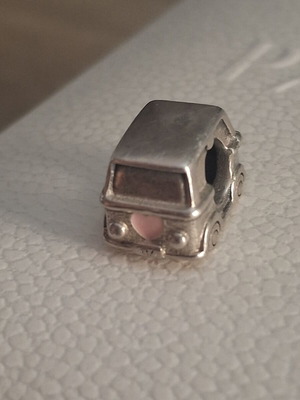 Pandora Charm used, pink and silver van