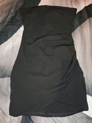 Strapless mini dress black like new, size S