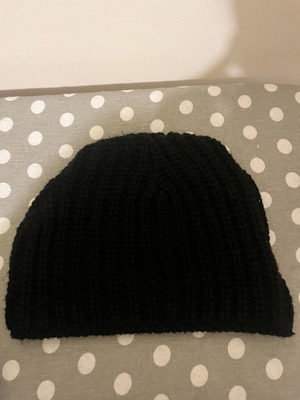 Winter black knit cap used
