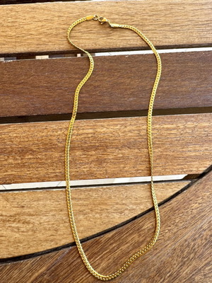 Gold-colored chain new, unisex, does not tarnish in water