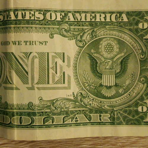 United States dollar from the '50s used in very good condition