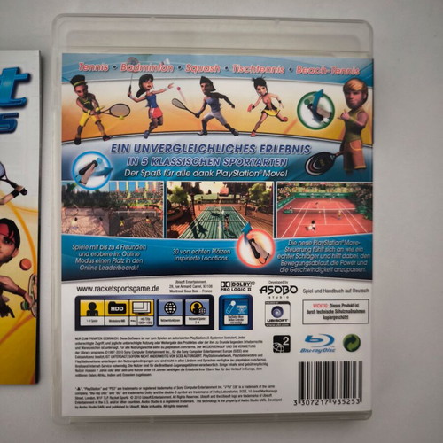 Racket Sports PS3 game Sony PlayStation 3