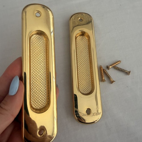 Colombo sliding door handles gold set used