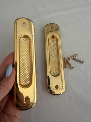 Colombo sliding door handles gold set used