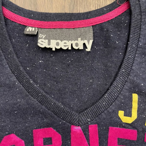 Superdry T-shirt new, blue and pink, size M