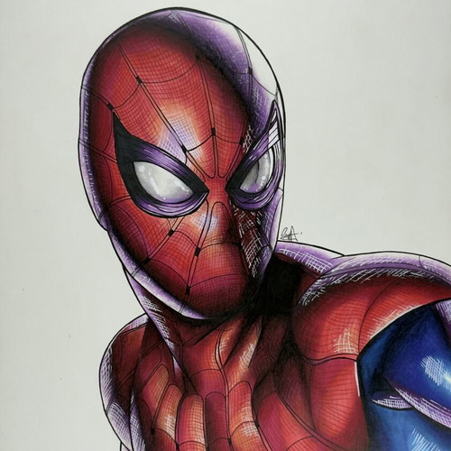 Spider-Man Original Drawing Brand New Day A4 Artwork