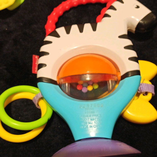 Fisher Price activity zebra and teething keys like new