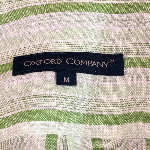 Oxford Company shirt new, size M, white and green linen