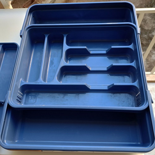 Foldable large plastic kitchen utensil organizer like new
