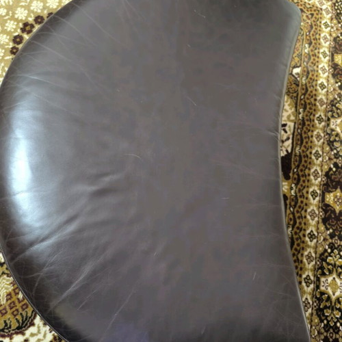 IKEA Vreta leather pouf brown like new