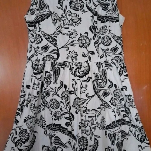 Black and white cotton dress new, size M 38 10
