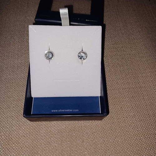Double earrings Oliver Weber Collection new with pearls and crystal