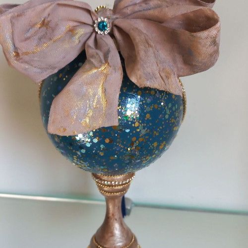 Handmade Christmas ball new, 10x19 cm