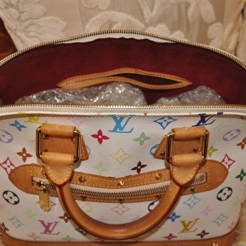 Louis Vuitton Alma PM Murakami white limited edition handbag like new
