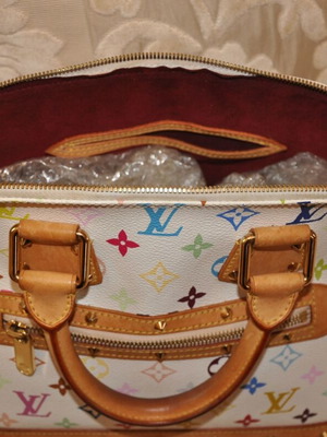 Louis Vuitton Alma PM Murakami white limited edition handbag like new