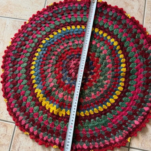 Handmade knitted rug like new