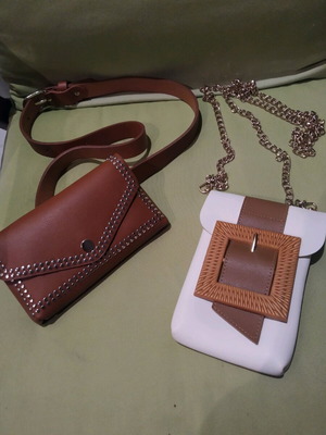 Leather women's bags new, set of 2 pieces
