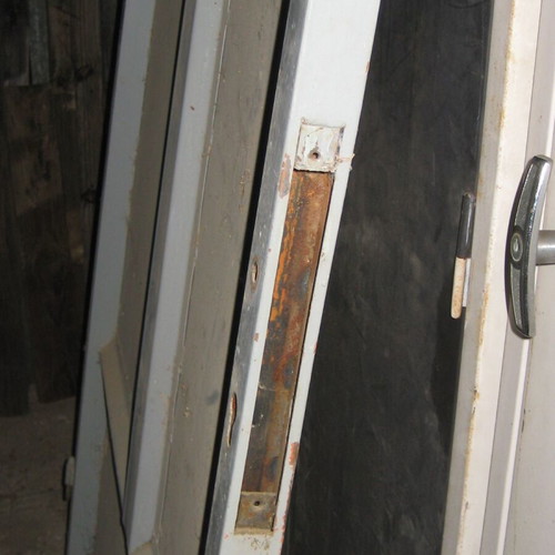 Iron construction door used, without frame, 1.95x0.98 m
