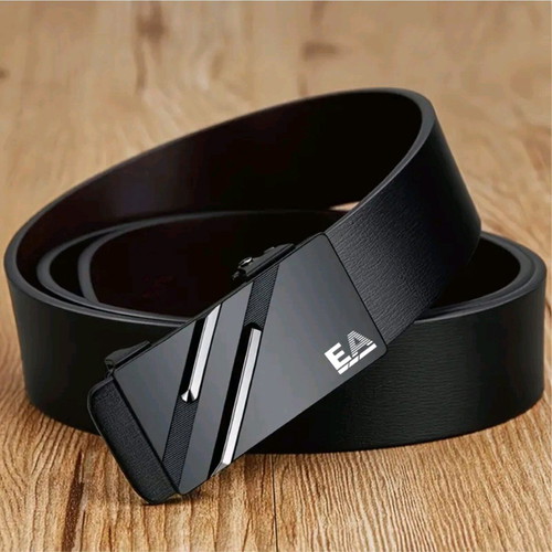EA men's belt new, black matte
