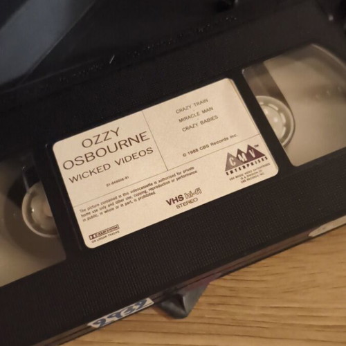 Ozzy Osbourne Wicked Videos VHS used