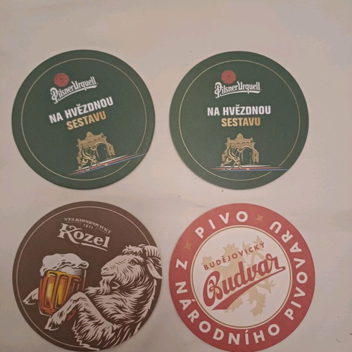 Souvenir coasters from Czechia new for glass bases