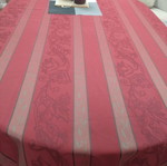 Large tablecloth for oval table, polyester with stain protection