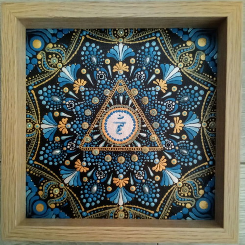 Therapeutic Vishuddha Mandala Canvas Painting new