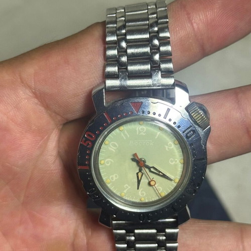 Vostok Boctok 17 Jewels Mechanical Vintage Diver Watch used, USSR