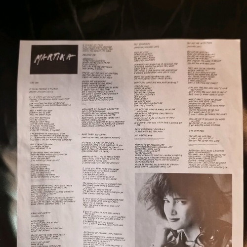 Martika S/T vinyl used, Greek copy pop
