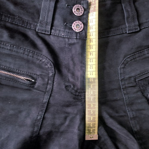 Paranoia Y2K Vintage Low Rise Cargo Pants used, black and gray