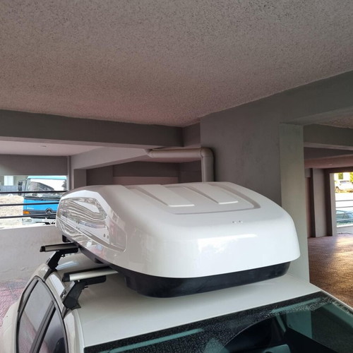 Modula Evo Car Roof Box used, 430 lt capacity, white matte