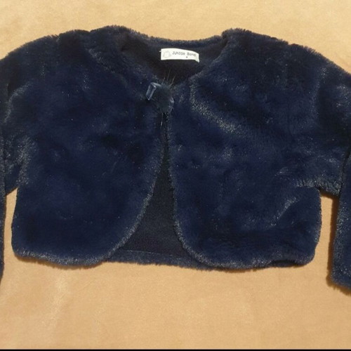 Junior Band dark blue fur bolero, 4 years