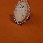 Little Prince ring handmade with resin glass and adjustable size