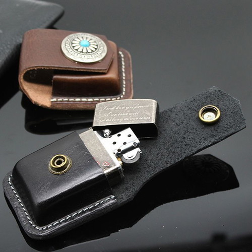Leather lighter case Crazy Horse for Zippo lighters new