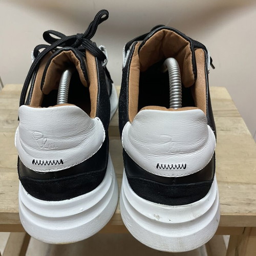 Perlamoda sneakers men's leather size 44 like new black white