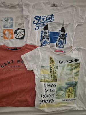 Set of 4 summer short-sleeve t-shirts for boys size 92 cm, like new