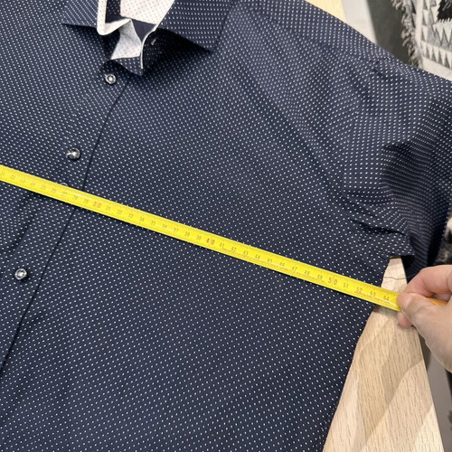 Nicolas Frattel Slim Fit Shirt size L like new, dark blue with white pattern