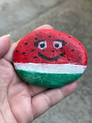 Painted stone like new, handmade