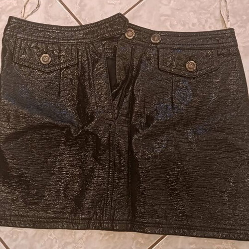 Leather skirt black used, good condition