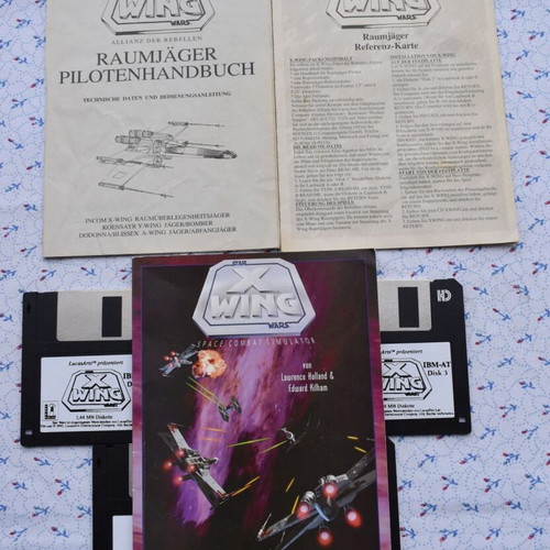 Star Wars X Wing Space Combat Simulator PC DOS 3.5 disks used
