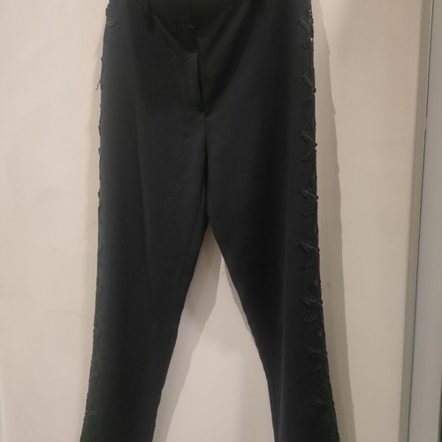 Pants black with lace side openings, like new, size M